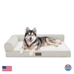 Deconovo Sofa Dog Bed L-shape Bolster Supportive Foam Velvet Waterproof Washable. Fixed Price $41.41.