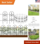 Elegant 20 Ft Rustproof Wrought Iron Garden Fence - 32 In High Decorative Panels. Fixed Price $79.19.