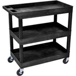 Luxor E-series Black 3-SHELF Tub Cart 400 Lb. Cap. 35-1/4"L 18"W 34-1/4"H. Fixed Price $156.72.