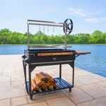 Argentine Santa Maria Bbq Grill With Adjustable Grates & Acacia Wood. Fixed Price $1998.99.