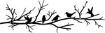 Metal Birds Wall Art For Home Decor - Black On Branch Silhouette Hanging. Fixed Price $14.00.