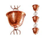 Monarch Rain Chains Pure Copper Hammered Cup Chain, 8.5 Ft Decorative Ra.... Fixed Price $179.43.