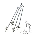 30 In. Earth Anchor Set (4-PIECE) W/ Heavy-duty, Corrosion-resistant Steel Con. Fixed Price $54.83.