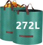 3X 272L Large Garden Waste Bags Refuse Heavy Duty Sacks Grass Leaves Rubbish. Fixed Price $15.41.