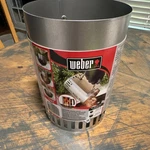 Weber Rapidfire Compact Chimney Starter Small Silver Steel W/ Plastic Handle. Fixed Price $17.99.