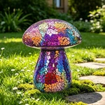 Colorful Mosaic Mushroom Garden Statue Outdoor Decoration Yard Art Sculpture. Fixed Price $35.59.