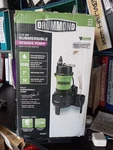 Drummond 1/2 Hp Submersible Sewage Pump W/ Tether Switch 6000GPH. Fixed Price $90.00.