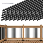 50PACK 32" Aluminum Deck Balusters Round Black Railing Porch Staircas. Fixed Price $113.45.