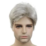 Men Natural Short Straight Hair Synthetic Full Wigs (51 Silver Grey). Fixed Price $30.78.