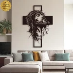 Jesus And Cross Metal Wall Art Christian Home Decor Religious Blessing Gift Sign. Fixed Price $89.99.