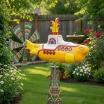 Wind 2D Metal Rotating Submarines Yard Spinners For Lawn Patio Art Decor. Fixed Price $41.99.