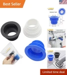 3-PACK Drain Pipe Seal Rings With Unique Design Odor-free Kitchen/bathroom. Fixed Price $10.19.