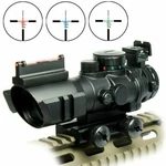 4X32 Prismatic Rifle Scope With Fiber Optic Sight Tri-illuminated Bdc Recticle. Fixed Price $54.23.