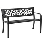 Garden Bench,outdoor Benches,iron Steel Frame Patio With Mesh Pattern. Fixed Price $66.49.