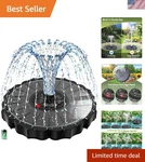 Smart Solar Fountain With Auto-off Sensor & 2000MAH Battery Garden Essential. Fixed Price $43.99.