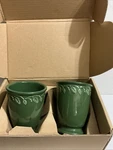 Longaberger At Home Garden Set 2-PIECE 5 Green Vase Nib #31309. Fixed Price $26.21.