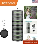 Space-saving 8-LAYER Herb Drying Rack With Hook Perfect For Home Growers. Fixed Price $42.99.