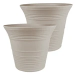 The Hc Companies 12 Inch Sedona Round Self Watering Planter Pots, Lightweight Uv. Fixed Price $73.87.
