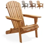 Folding Adirondack Chair, Cedar Wood Outdoor Fire Pit Patio Seating. Fixed Price $259.99.