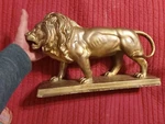 Guardian Lion Garden Sculpture Entrance Statue Gold Finish Door Regal Figurine. Fixed Price $59.99.