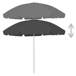 Beach Parasol Polyester And Metal Outdoor Sun Shade Round Umbrella Vidaxl. Fixed Price $52.99.