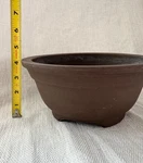 Vintage Preowned Tokoname Round 8.75 Diam. Bonsai/succulent Pot, Very Good Cond. Fixed Price $68.00.