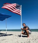 The Strand Umbrella Sbf 100 Portable Beach 9FT Flag Pole Holder With Sand Anchor. Fixed Price $49.99.