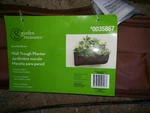 Garden Treasures Wall Trough Planter With Mounting Hardware, 24 Inches, #52157. Fixed Price $10.95.