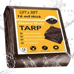 12X30FT 16MIL Heavy Duty Poly Waterproof Tarpaulin Camping Canopy Cover. Fixed Price $66.49.