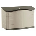 Rubbermaid Plastic Double Walled Horizontal Outdoor Storage Shed, Sand/brown. Fixed Price $360.99.