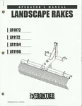 Frontier Landscape Rakes LR1072 LR1172 LR1184 LR1196 WPMAN0144 Operator's Manual. Fixed Price $11.95.