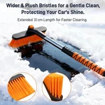2 1 With 360 Rotating 35.4" Extendable Snow Brush Ice Scraper Car Windshield. Fixed Price $7.99.