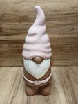 Hobby Lobby 13" Garden Gnome Pink Hat And Belt Ceramic Heavy White Beard. Fixed Price $20.00.