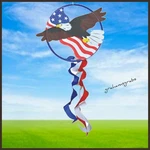 Patriotic Eagle Dreamcatcher By Premier Kites Designs Garden Yard Decor. Fixed Price $23.95.