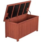 Leisure Season Weather Proofed Wood Deck Storage Box In Medium Brown. Fixed Price $245.99.