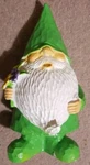 Green Garden Gnome With Flower Bouquet Exhart. Fixed Price $18.09.