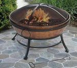 Elegant Deckmate Steel Avondale Outdoor Fire Bowl W/screen, 30" Dia.. Fixed Price $115.49.
