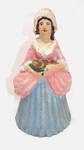 Vintage Cast Iron Colonial Woman With Fruit Doorstop - Orig. Pt. 8 1/2" Tall. Fixed Price $95.00.
