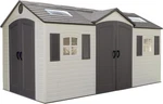 15 8 Ft Dual Entry Outdoor Storage Shed, Steel Reinforced, Uv Protected, Weather. Fixed Price $4860.99.