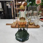 Metal Whimsical Easter Rabbit Garden Patio Home Decor Planter 17" Tall. Fixed Price $24.94.