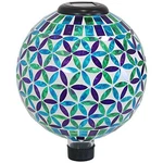 Sunnydaze 10" Solar Gazing Ball For Garden Glass Outdoor Globe - Mosaic. Fixed Price $71.01.