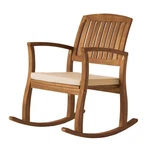 Christopher Knight Home Selma Acacia Rocking Chair With Cushion, Teak Finish. Fixed Price $136.08.