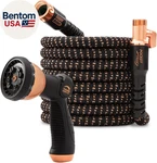 75 Ft Copper Bullet Expandable Garden Hose W/10 Pattern Thumb Spray Nozzle As. Fixed Price $129.14.