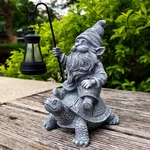 Bezseili Garden Statue Riding Turtle - Decorations Gray. Fixed Price $27.99.
