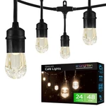 Enbrighten Classic Warm White String Lights, 48FT Black Cord, 24 Shatterproof.... Fixed Price $108.21.