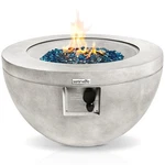 Serenelife Propane Gas Fire Pit Table Round Mgo Outdoor W/ Cover & 16.9IN X 30IN. Fixed Price $495.99.