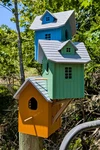 Three-story Architectural Birdhouse Premium Multi-level Garden Feature. Fixed Price $177.46.