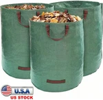 3PCS Heavy Duty Garden Waste Bags With Gloves 272L Green Reusable. Fixed Price $15.56.