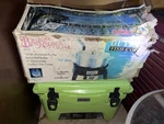 Bayou Classic 2212 Aluminum Outdoor Fish Cooker, Black And Silver. Fixed Price $70.00.