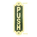 Renovators Supply "push" Tag Door Sign Plate Brass Vertical Office. Fixed Price $30.99.